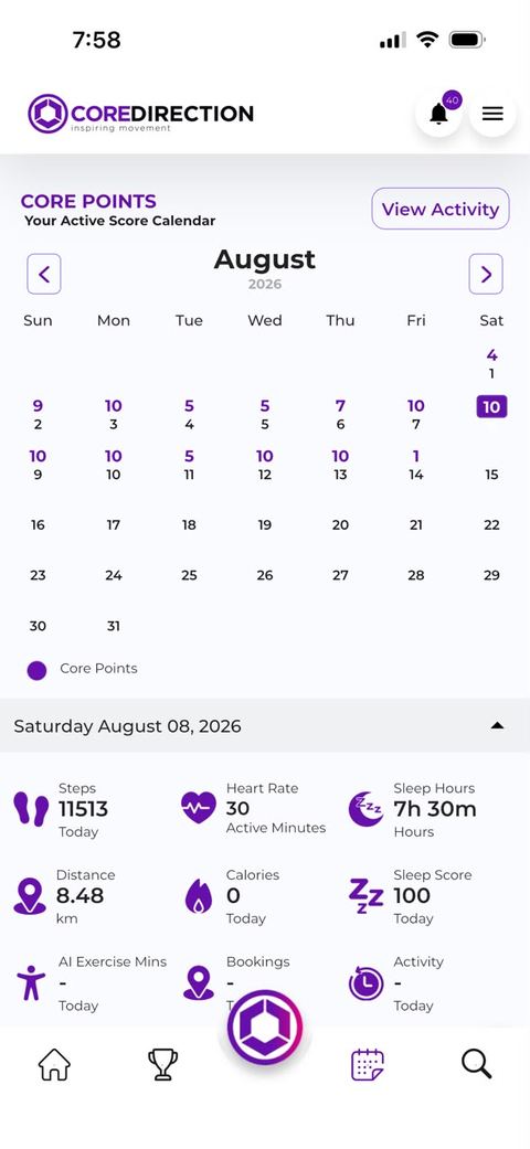 Your active calendar